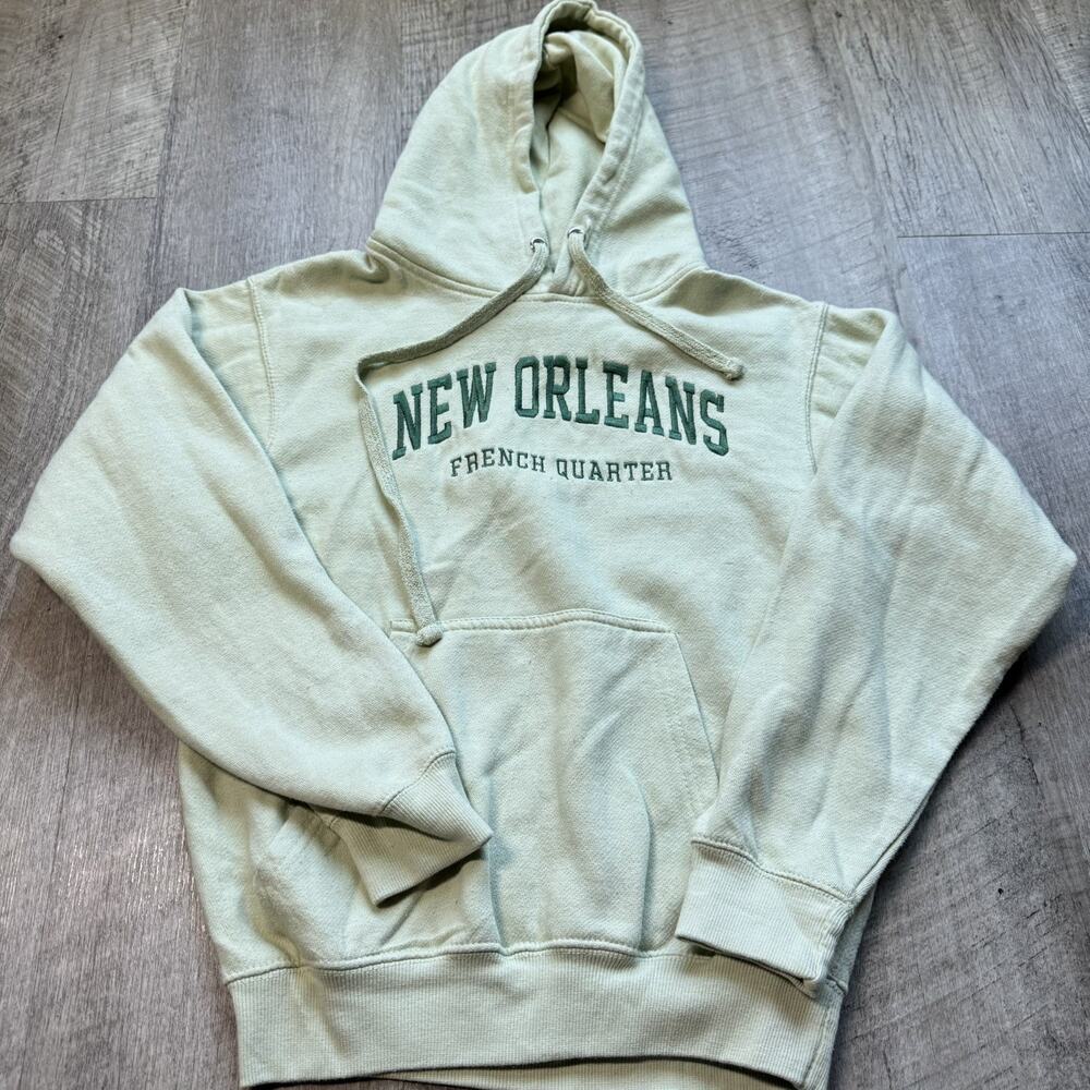 Comfortex USA Size Small Fleece Hoodie New Orleans French Quarter Embroidered